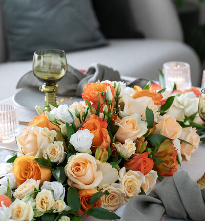 Oransje borddekorasjon stor Oransje borddekorasjon stor